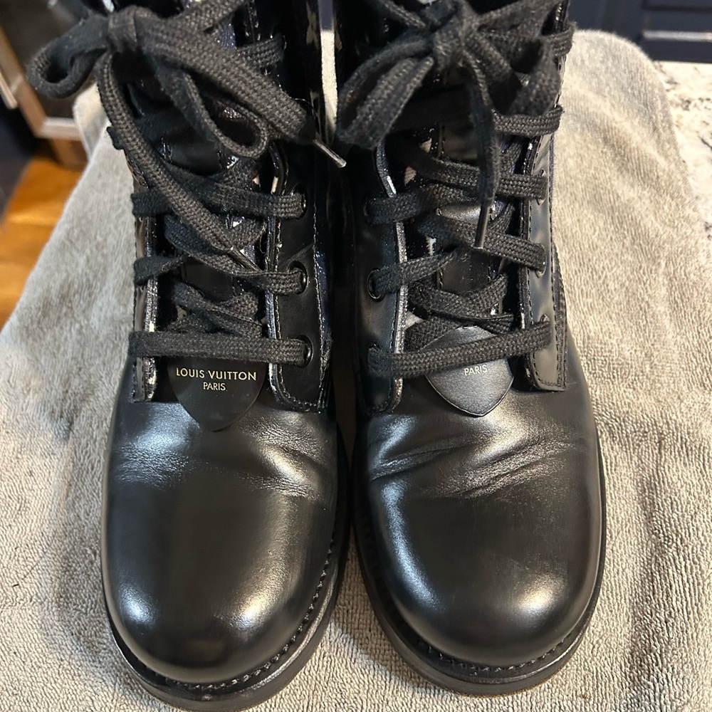 Louis Vuitton Blue  and Black Ranger Combat Boots - Picture 10 of 14